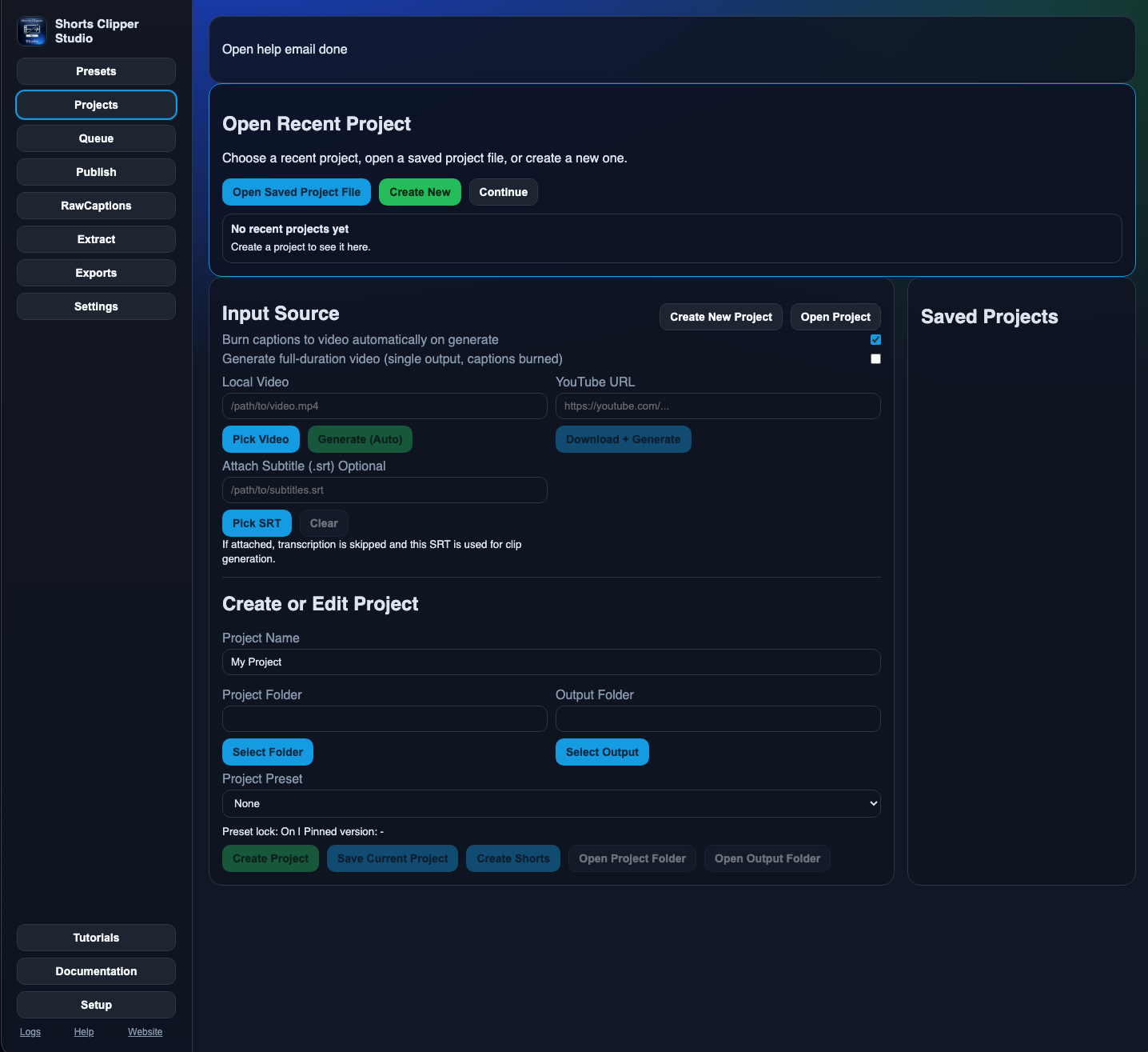 Shorts Clipper Studio Pro ( Free Trial & 1 Year License Key) screenshot