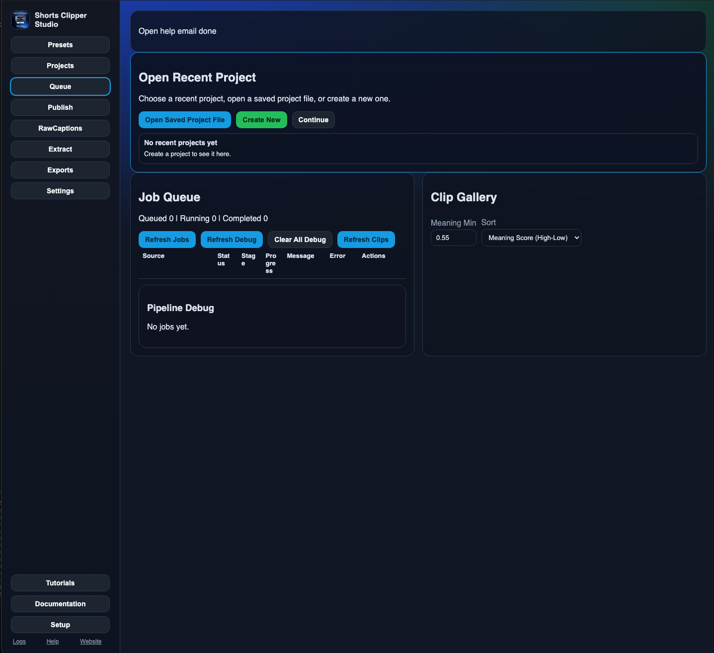 Shorts Clipper Studio Lite ( Free Trial & 1 Year License Key) screenshot
