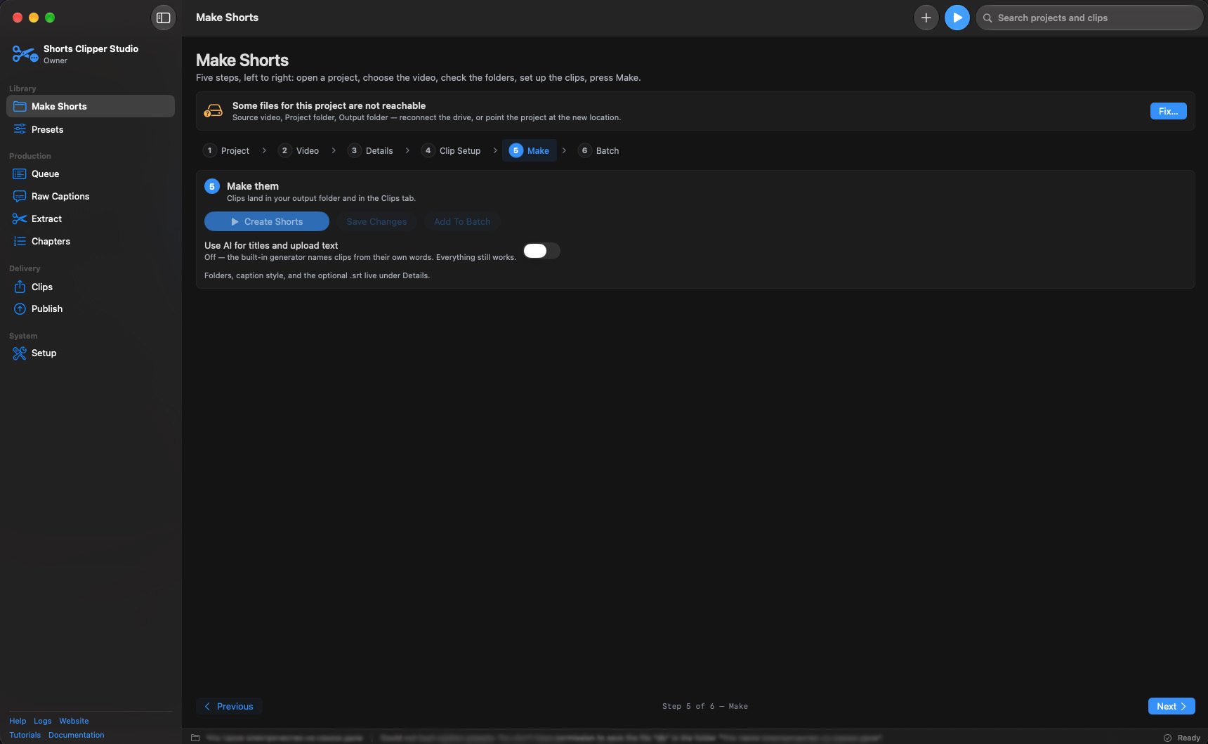 Shorts Clipper Studio Pro ( Free Trial & 1 Year License Key) screenshot